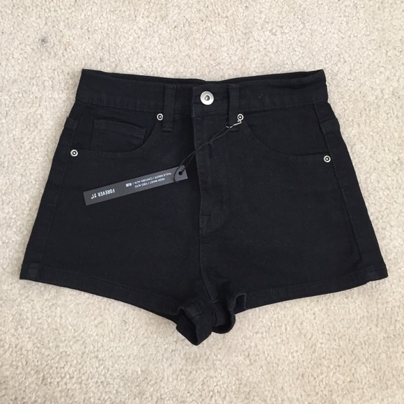 Black High Waisted Shorts