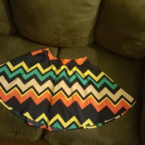 Flirty Chevron Skater Skirt