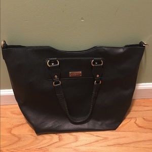 Bebe Shoulder Bag with Gold Hardware