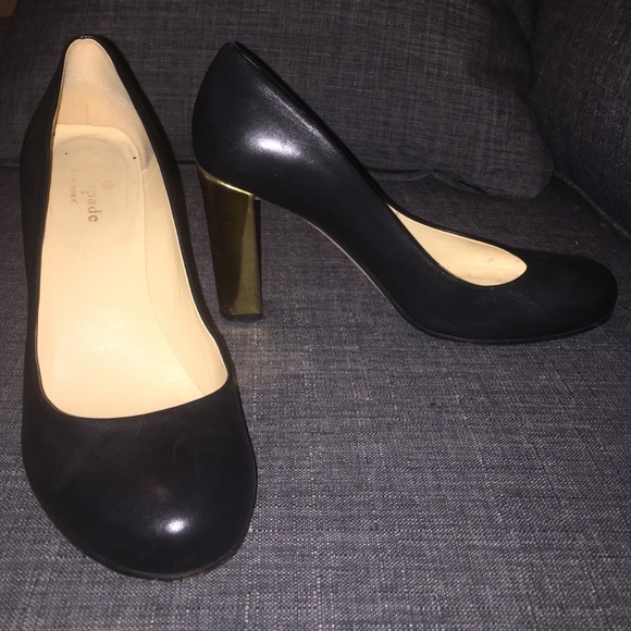Kate spade gold heel pumps