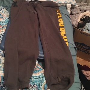 Vs pink cropped sweats