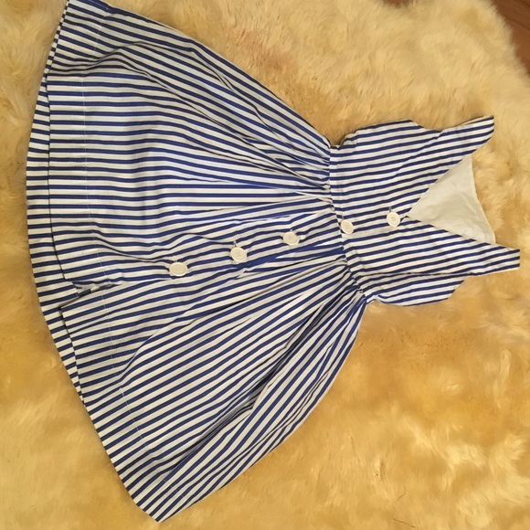 American apparel stripe dress buttons down back xs - Picture 2 of 2