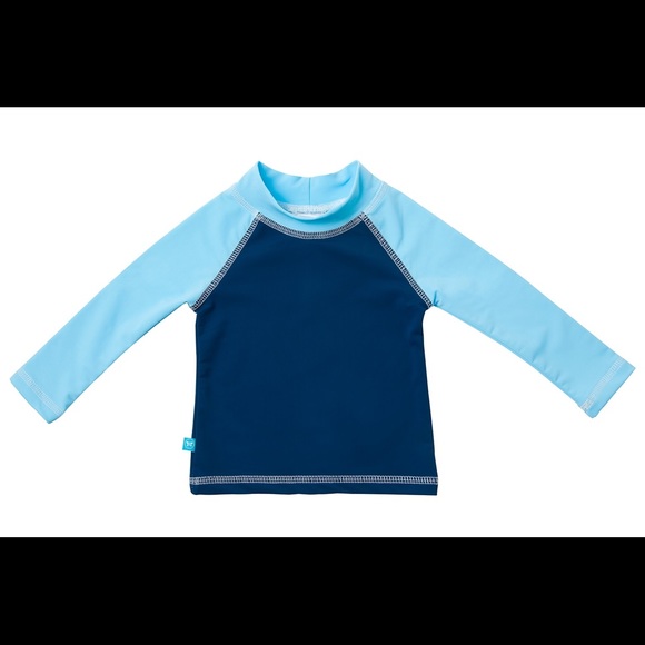 NWT The Honest Co. Blue Swim Shirt UPF 50 - Picture 2 of 3