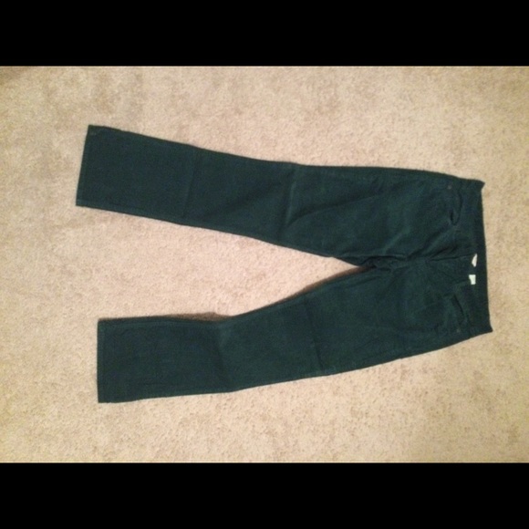 Hunter green jcrew corduroy pants