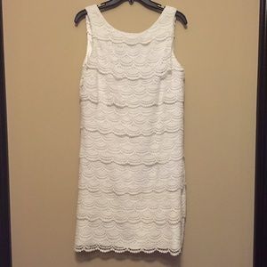 Tiered Lace Shift Dress