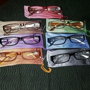 +3.00 Reading glasses, Brand New  (blue worn once)