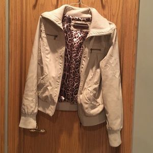 Tan/cream leather jacket