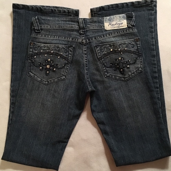 MOSTAZA PREMIUM JEANS Boot Cut size 3/4 - Picture 2 of 4