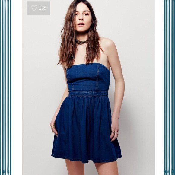 Free People Darling Denim Mini Dress