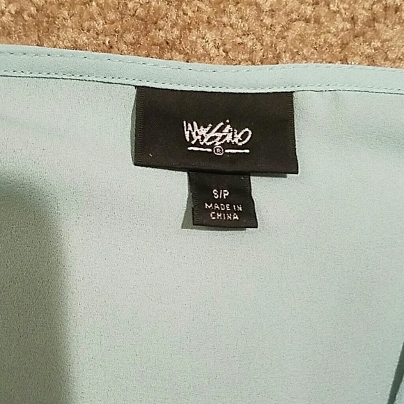 SOLD Mossimo semi sheer blue blouse - Picture 3 of 4