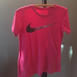 Nike, pink, Galaxy swish, women's, xtra small t