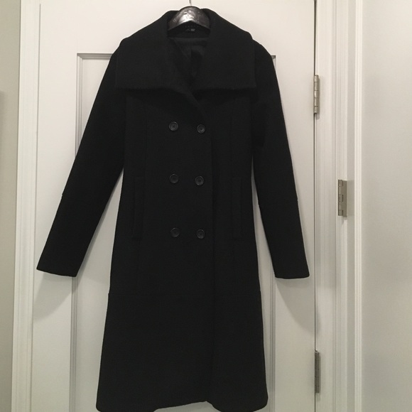 Theory wool double breasted coat, size petite