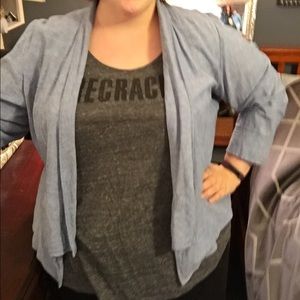 PLUS Lane Bryant Linen/Chambray Blazer