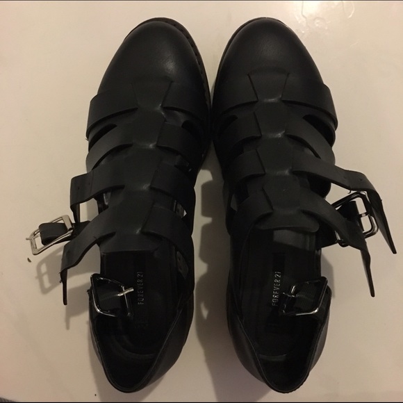 Forever 21 Chunky Caged Sandals