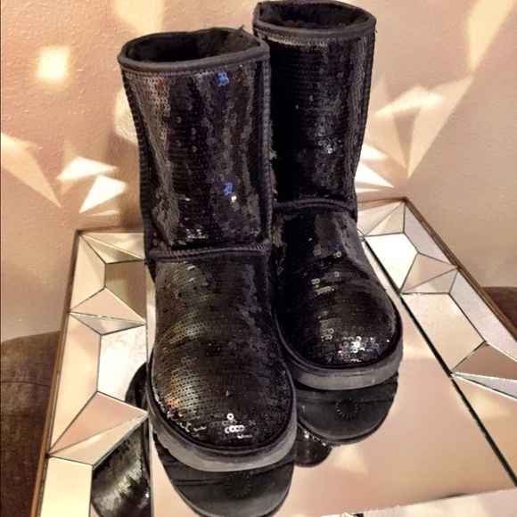 Black Sequined Uggs
