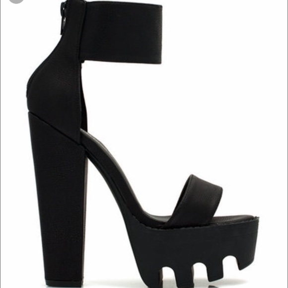 Shoes - chunky platform heels