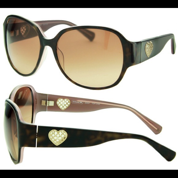 Coach Heart Tortoise Shell Sunglasses