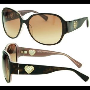 Coach Heart Tortoise Shell Sunglasses