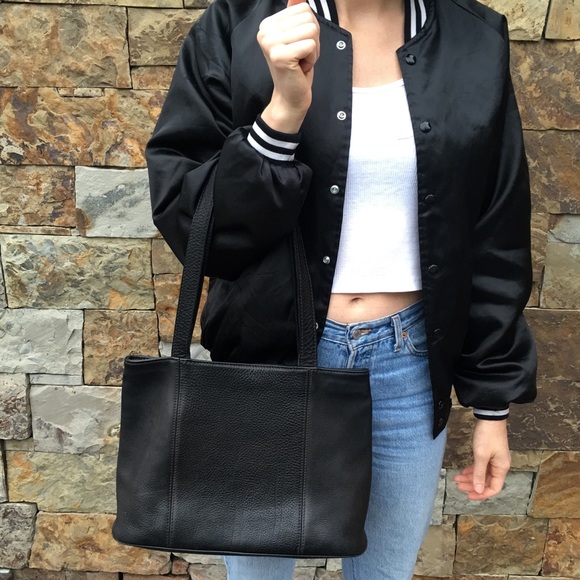 Coach Sonoma Natural Grain Black Leather Tote Bag