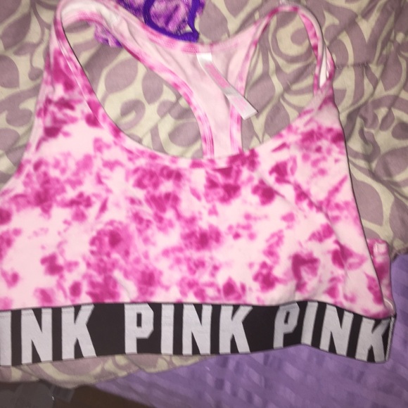 Size s (fits XS ) tie dye sports bra pink vs
