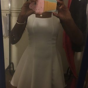 White skater dress