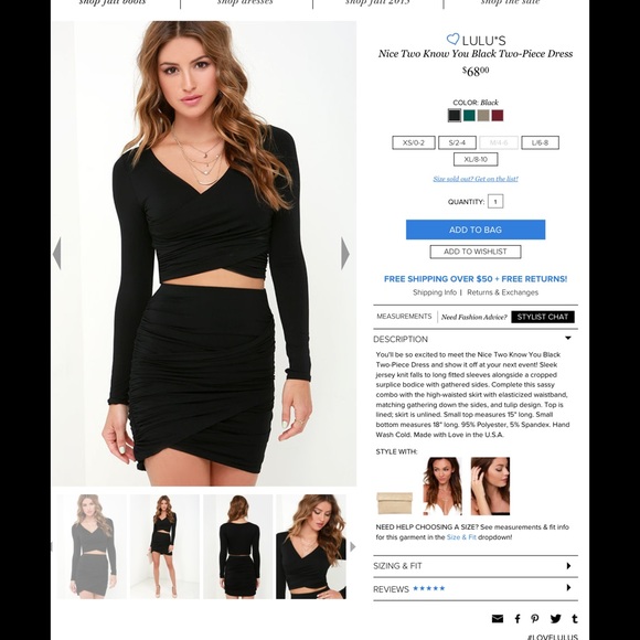 LULUS TWO PIECE DRESS