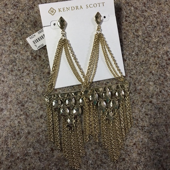 Kendra Scott earrings gold chandelier