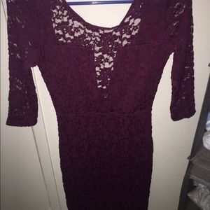 Burgundy dress