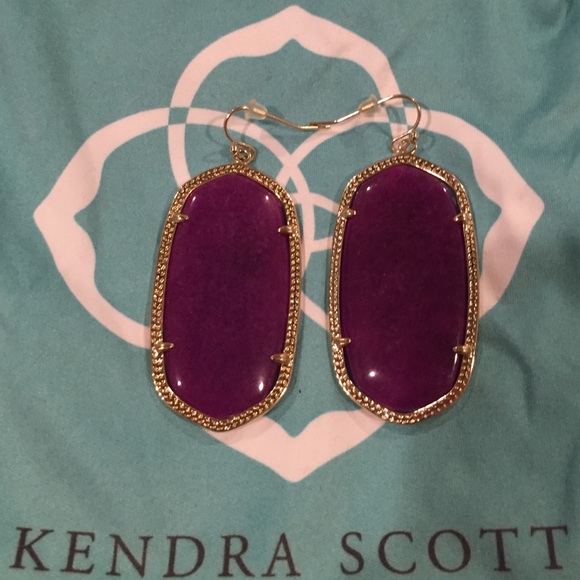 Kendra Scott Danielle earrings in purple jade