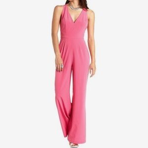 Charlotte Russe pink wide leg jumpsuit sz L