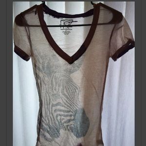 Sheer Wild Zebra Tee