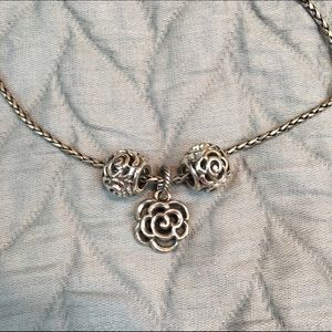 Brighton Charm Necklace With Floral Charms