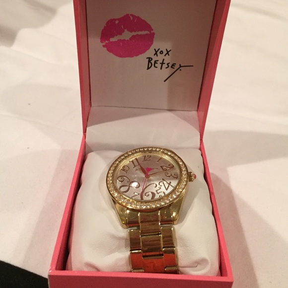Betsey Johnson gold watch