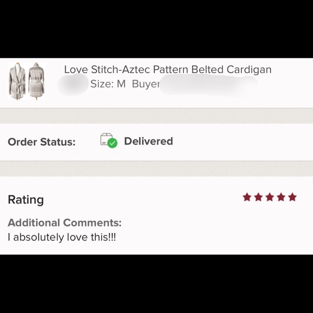 ‼️SOLD OUT‼️Love Stitch-Aztec Pattern Belted Cardi - Picture 5 of 5