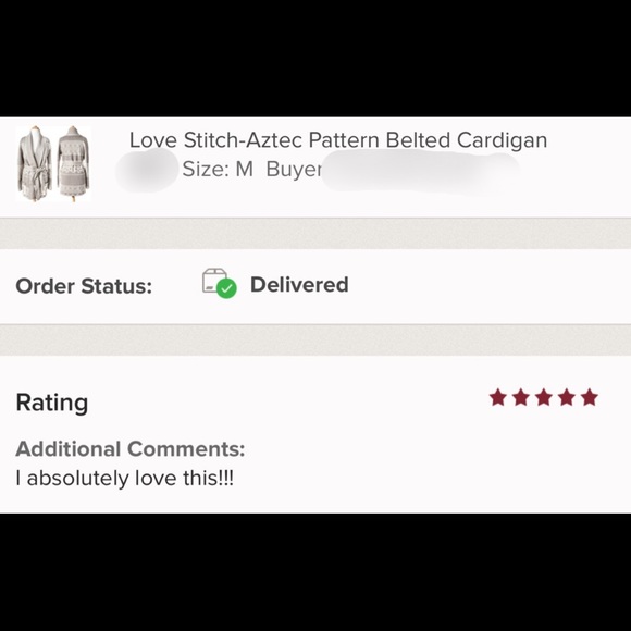 ‼️SOLD OUT‼️Love Stitch-Aztec Pattern Belted Cardi - Picture 5 of 5