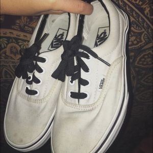 White & Black low top Vans!