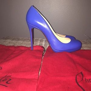 Christian Louboutin blue pumps