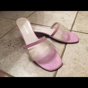 Giorgio Armani pastel lavender sandals size 8