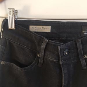 AG Farrah black skinny denim