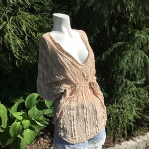 Solitaire blouse with waist tie