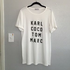 Karl, Coco, Tom, Marc Graphic Tee, size small