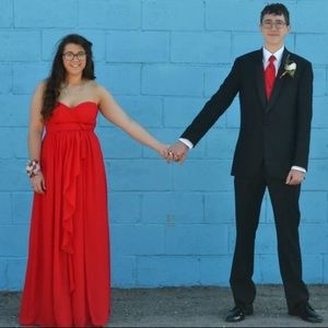 Red zip up prom/formal dress!