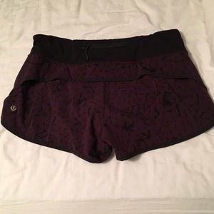 Lululemon speed shorts
