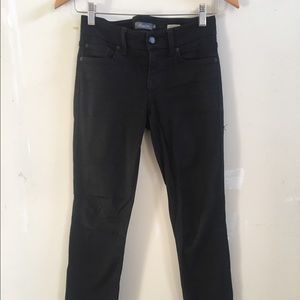 Level 99 Lily cropped black denim