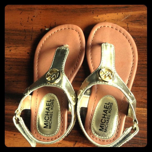 Michael Kors gold sandals