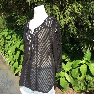 Black Lace Blouse