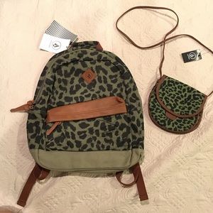 Volcom backpack and crossbody / purse set