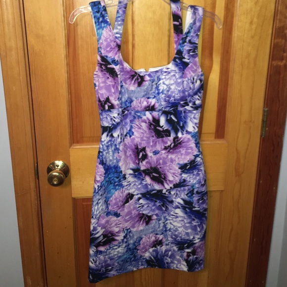 Beautiful Guess purple and blue floral dress