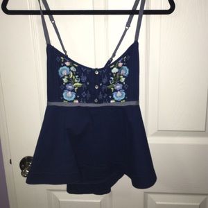 Abercrombie and Fitch embroidered X back top