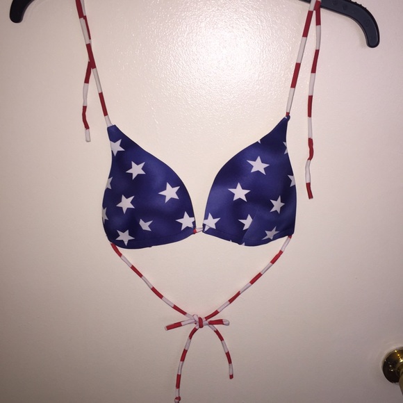 Wet Seal American Flag Bikini Top